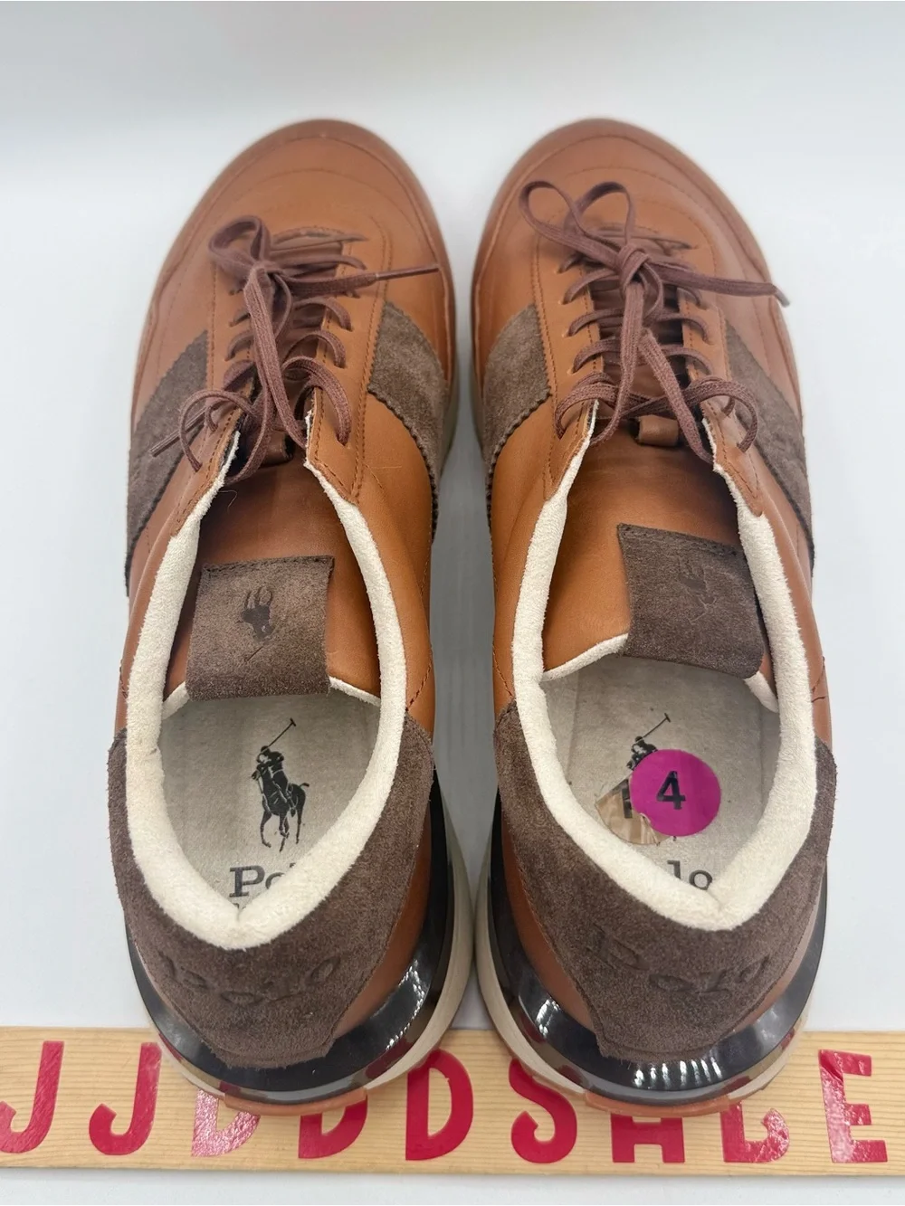 Polo Ralph Lauren Train 89 PP-SK-LTL Shoes Clay Tan Men’s Size 14 NEW